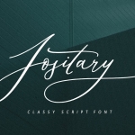 Jositary字体非常优雅是一种时髦的手写字体