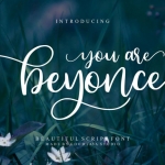 碧昂斯Beyonce Beauty Font手写字体脚本字体