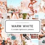 7个暖白色手版移动Lightroom预设可创建梦幻般的明亮和温和的照明