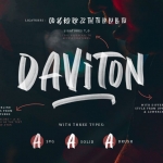 Daviton SVG-Freestyle字体脚本和手写字体下载
