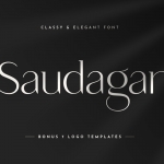 Saudagar显示字体+ 7 Bonus Logo