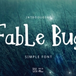 寓言错误简单字体衬线脚本和手写装饰性字体fable bug simple font