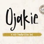 Ojakie-可爱的显示字体ojakie cute display font