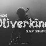 Oliverkind油画颜料装饰字体无衬线字体装饰性