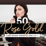 玫瑰金电影胶片色调LR预设+LUT预设 Rose Gold Lightroom Presets LUTs