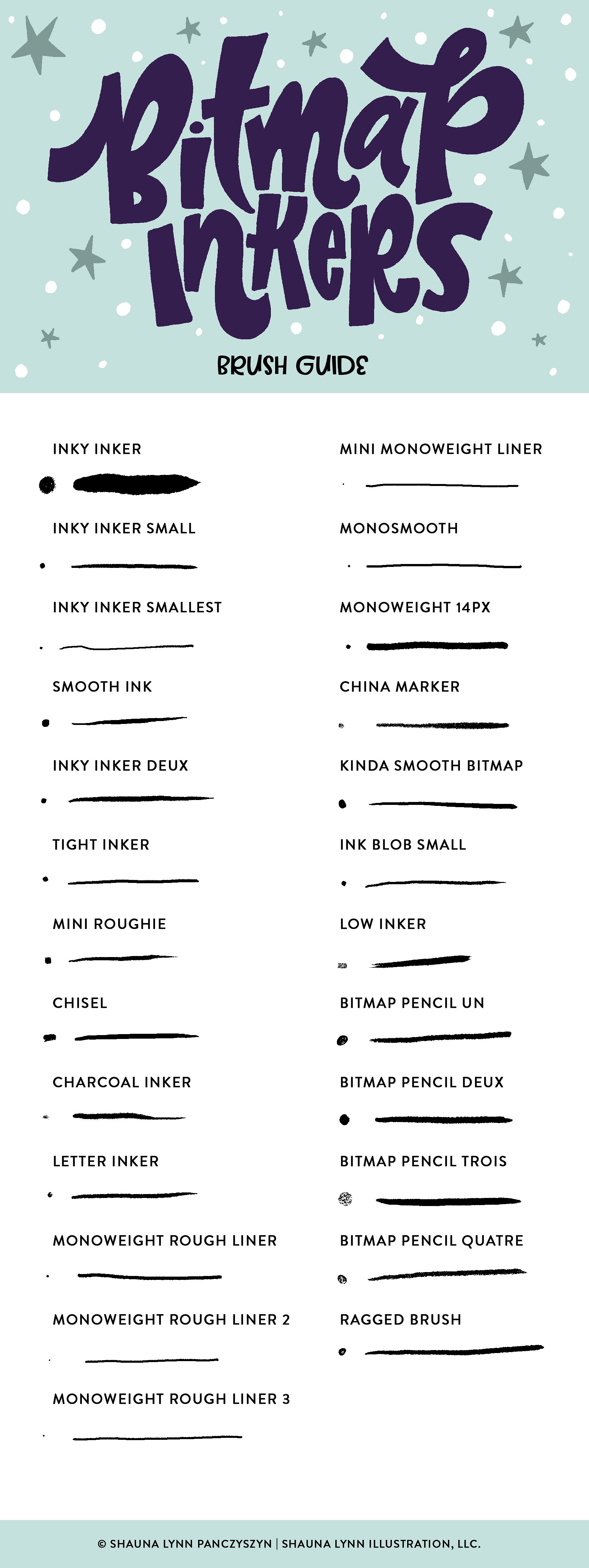 ps笔刷效果 Bitmap Inkers for PHOTOSHOP CC2018插图5