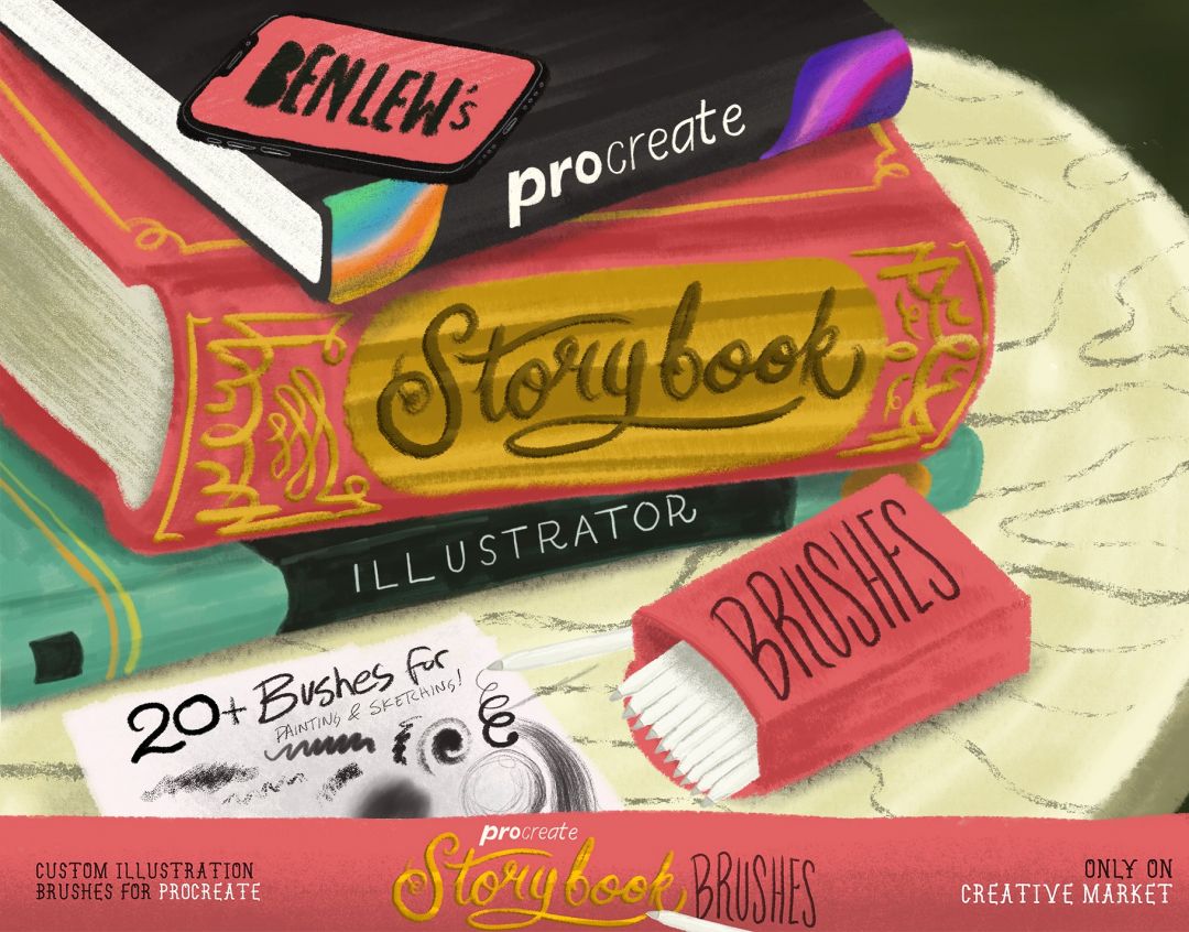 故事书插画风格Procreate画笔笔刷(For iPad) Storybook Illustrator for Procreate插图
