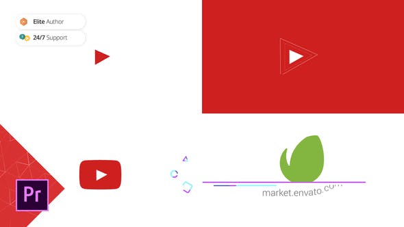 PR模板-清洁YouTube徽标首映Pro模板clean youtube logo premiere pro插图