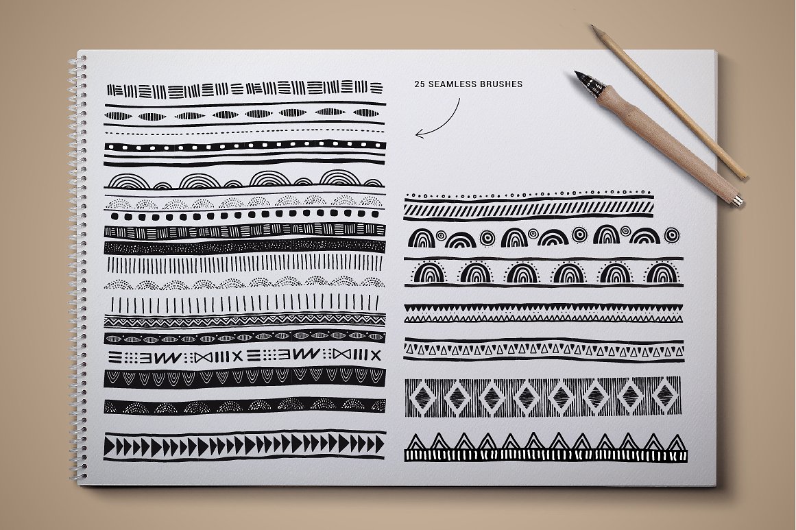 非洲元素图案笔刷 African dream – patterns and brushes插图7