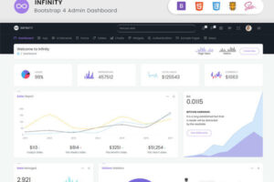 Infinity Bootstrap 4 管理后台 Dashboard模板下载 [HTML]