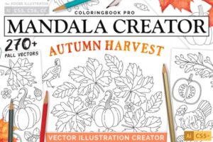 秋季图案生成illustrator插件 Autumn Harvest Mandala Creator