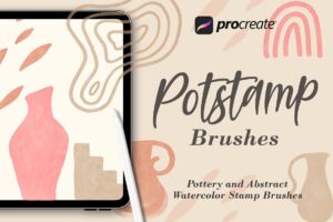 Potstamp-Procreat笔刷插图背景iPad画笔