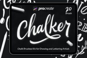 20支粉笔刷绘画Chalker-Procreat笔刷