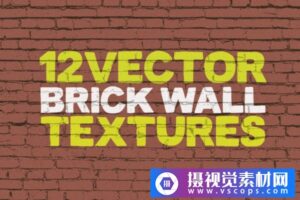 12款矢量复古城墙砖墙纹理 Vector Brick Wall Textures x12