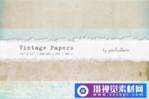 复古磨损纸张封面背景设计图案 Vintage Papers or Backgrounds A