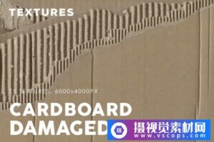 破损瓦楞纸箱纸板材质纹理素材v2 Damaged Cardboard Textures 2