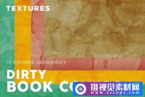 水渍咖啡渍墨水渍做旧图书封面肌理纹理素材 Dirty Book Cover Textures