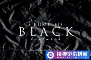 黑色褶皱塑料肌理纹理素材 Black Crumpled Textures