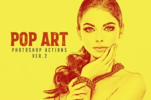 20款流行艺术调色滤镜PS动作v2 20 Pop Art Photoshop Actions Ver. 2
