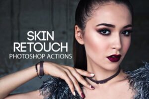 磨皮美颜滤镜PS动作v1 Skin Retouch Photoshop Actions Kit