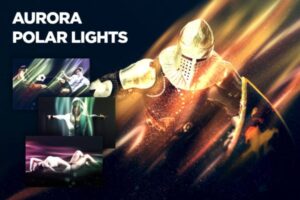 照片后期极光艺术效果PS动作 Aurora – Polar Lights CS3+ Photoshop Action