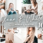 洁净明亮室内人像摄影LR预设/移动LR滤镜10 Clean & White Presets