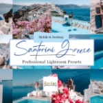 希腊旅拍蓝调风光LR预设/APP预设 Santorini Blue Lightroom Presets