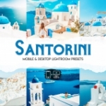 旅拍清新通透宝石蓝LR预设/APP调色滤镜 Santorini Lightroom Presets