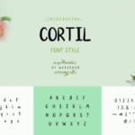 海报排版设计英文手写风格衬线字体 Cortil – Handmade Font Style