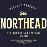灵感自啤酒品牌设计英文复古衬线字体 Northead – vintage serif font