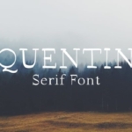 绵延不绝仿山脉形状英文衬线字体 Quentin Handmade Serif Font