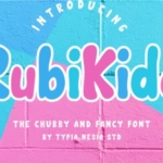 胖乎乎风格儿童英文装饰字体 Rubi Kido Font