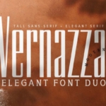 优雅的衬线字体＆高大的无衬线字体组合 Vernazza Luxury Font Duo