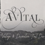 古典装饰字母英文衬线字体 Avital Decorative Font Duo