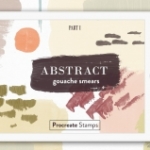 Procreate APP笔刷-165个抽象水粉纹理Procreate APP画笔下载