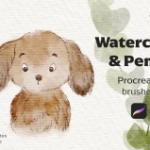 水彩笔和铅笔Procreate画笔笔刷下载-Watercolor & Pencil Procreate brushes