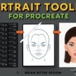 Procreate肖像笔刷工具包-头部笔刷眼睛笔刷耳朵笔刷鼻子和嘴笔刷