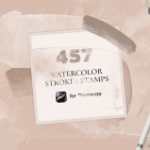 457个Procreate App水彩画笔刷套装下载 457 Watercolor Stamps for Procreate