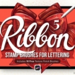 Procreate色带丝带及纹理画笔 Ribbon Procreate Stamp Brushes