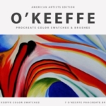 Georgia O’Keeffe插画必备Procreate笔刷套装