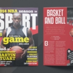 NBA篮球赛事杂志版式设计模板 Magazine Template