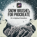 雪景手绘必备利器-Procreate雪花图案笔刷 Snow Brushes for Procreate