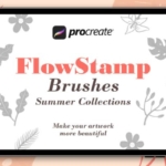 夏日主题设计元素图案印章Procreate笔刷 FlowStamp – Procreate Brush