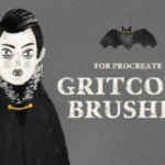 Procreate应用粗砂绘画笔刷 Gritcore Brushes for Procreate