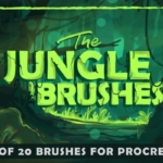 丛林主题手绘创作Procreate笔刷 The Jungle: Procreate Brushes