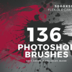 136个烟雾/水彩/血液Photoshop笔刷 (abr)