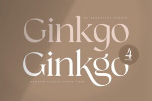 Ginkgo – 时尚高端优雅现代优雅衬线字体