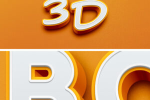图层样式 | 多层次立体3D效果文字设计
