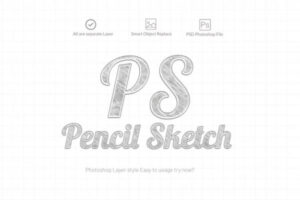 铅笔素描photoshop文字效果[PSD]