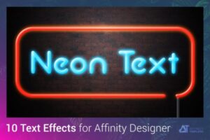 适用于Affinity Designer的霓虹灯文字效果素材